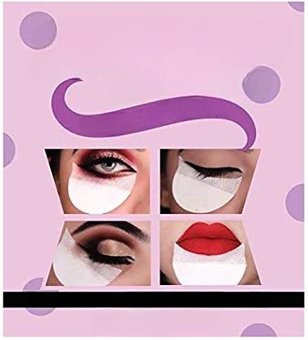 SHAPERZ Hypoallergenic Moon Shaped Makeup Sheets - Professional Eyeshadow Shields for Eye Makeup - Prevent Eyelash Extensions, Tinting, and Lip Makeup Residue (50 units in 1 pack)