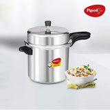 Pigeon - Deluxe Aluminum Outer Lid Stovetop Pressure Cooker - Cook delicious food in less time: soups, rice, legumes, and more - 10 Liters