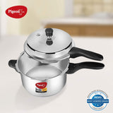 Pigeon - Inox Stainless Steel Outer Lid Induction Base Pressure Cooker - Cook delicious food in less time: soups, rice, legumes, and more - 3 Liter