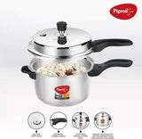 Pigeon Pressure Cooker - 5 Liters - Inox Stainless Steel Outer Lid Stovetop & Induction Base - Cook delicious food in less time: soups, rice, legumes, and more